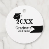 20XX年卒業シンプル帽ミニマルモダン フェイバータグ (裏面)