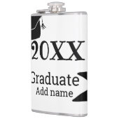 20XX年卒業シンプル帽ミニマルモダン フラスク (左)