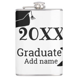 20XX年卒業シンプル帽ミニマルモダン フラスク