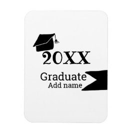 20XX年卒業シンプル帽ミニマルモダン マグネット