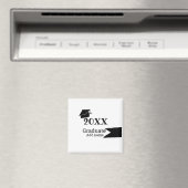 20XX年卒業シンプル帽ミニマルモダン マグネット (インサイチュ (食洗機))