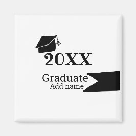 20XX年卒業シンプル帽ミニマルモダン マグネット