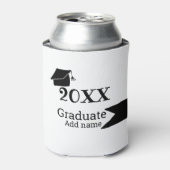 20XX年卒業シンプル帽ミニマルモダン 缶クーラー (缶正面)