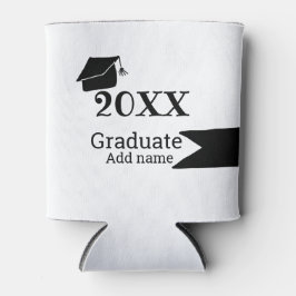 20XX年卒業シンプル帽ミニマルモダン 缶クーラー