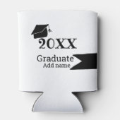 20XX年卒業シンプル帽ミニマルモダン 缶クーラー (裏面)