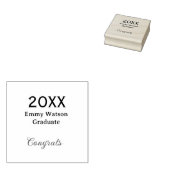 20XX年卒業者名入り太字おめでとうハート ラバースタンプ (押印)