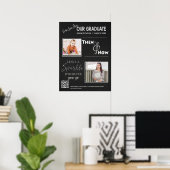 20XX年卒業記念の思い出の品 Then and Now 卒業 ポスター (ホームオフィス)