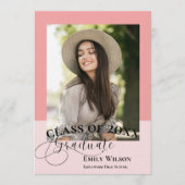20XX年卒業記念フォトカード 招待状 (正面)