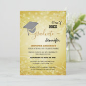 20XX年度優雅な卒業式クラス、写真、トップ卒業キャップ 招待状 (スタンド正面)