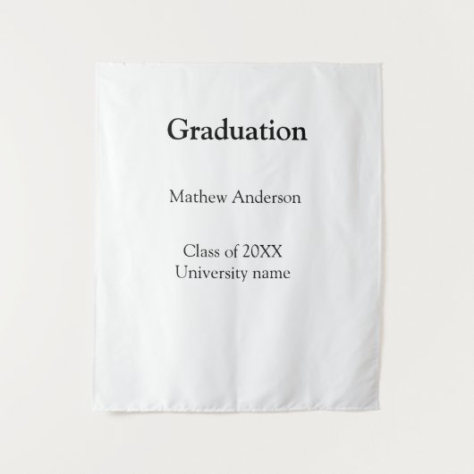 20XX年度大学卒業証書シンプル タペストリー (正面)