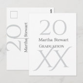 20XX年度 卒業おめでとう 学校名 ポストカード (正面/裏面)