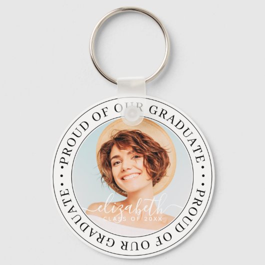 20XX年誇りを持った卒業の写真モダンより キーホルダー (正面)