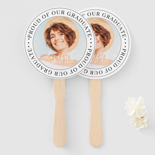 20XX年誇りを持った卒業の写真モダンより ハンドファン (正面&裏面)