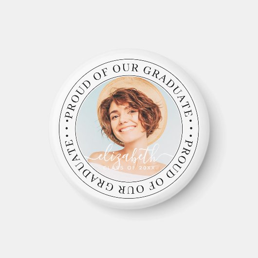20XX年誇りを持った卒業の写真モダンより マグネット (正面)