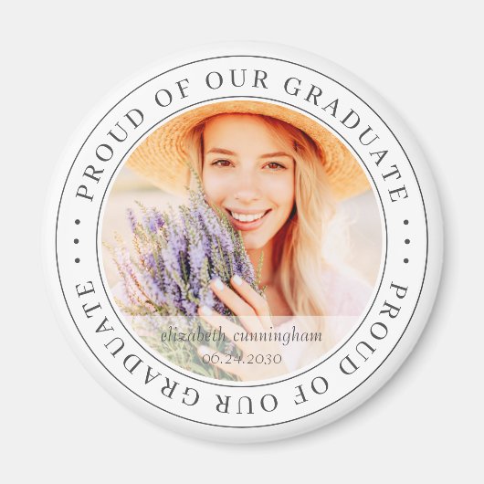 20XX年誇りを持った卒業の写真モダンより マグネット (正面)