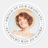 20XX年誇りを持った卒業の写真モダンより ラウンドシール (正面)