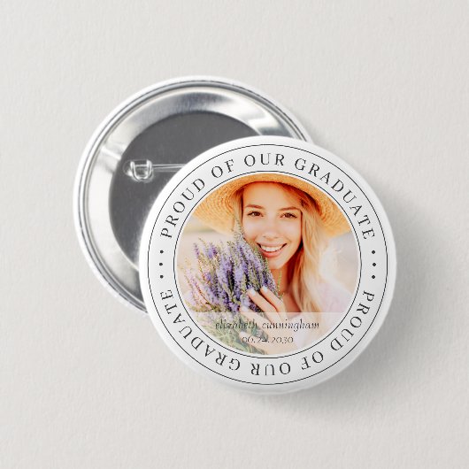 20XX年誇りを持った卒業の写真モダンより 缶バッジ (正面&裏面)