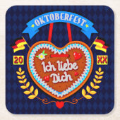 20xx年10月20日Ich Liebe Dich スクエアペーパーコースター (正面)