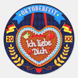 20xx年10月20日Ich Liebe Dich ラウンドシール