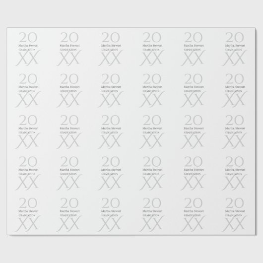 20XX年 卒業 名前 おめでとう 学校 年度 ラッピングペーパー (フラット)