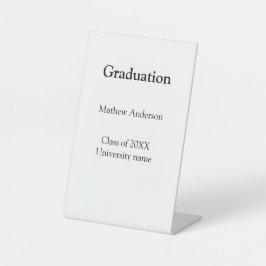 20XX年 大学名 卒業 名前 シンプル 台座サイン