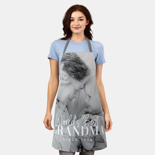 20XX最高の年から世界のおばあちゃんシンプルがシック写真 エプロン (着用した状態)