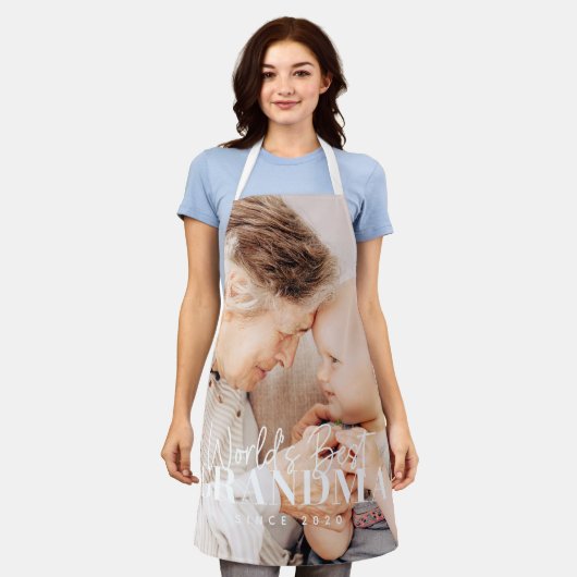 20XX最高の年から世界のおばあちゃんシンプルがシック写真 エプロン (着用した状態)