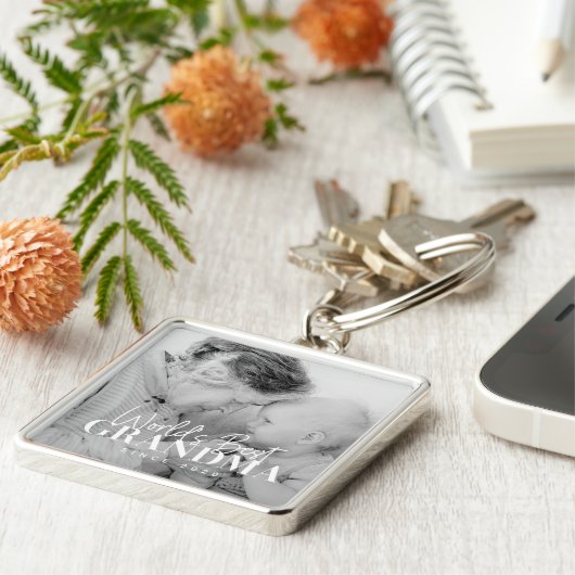 20XX最高の年から世界のおばあちゃんシンプルがシック写真 キーホルダー (側面)