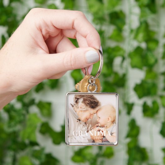 20XX最高の年から世界のおばあちゃんシンプルがシック写真 キーホルダー (手)