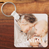 20XX最高の年から世界のおばあちゃんシンプルがシック写真 キーホルダー (正面)