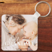 20XX最高の年から世界のおばあちゃんシンプルがシック写真 キーホルダー (裏面)