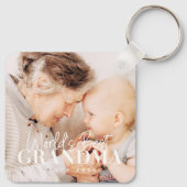 20XX最高の年から世界のおばあちゃんシンプルがシック写真 キーホルダー (裏面)