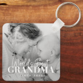 20XX最高の年から世界のおばあちゃんシンプルがシック写真 キーホルダー (裏面)
