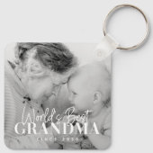 20XX最高の年から世界のおばあちゃんシンプルがシック写真 キーホルダー (裏面)