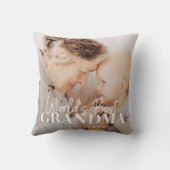 20XX最高の年から世界のおばあちゃんシンプルがシック写真 クッション (裏面)