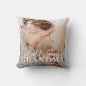 20XX最高の年から世界のおばあちゃんシンプルがシック写真 クッション (正面)