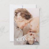 20XX最高の年から世界のおばあちゃんシンプルがシック写真 サンキューカード (正面)