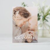 20XX最高の年から世界のおばあちゃんシンプルがシック写真 サンキューカード (スタンド正面)