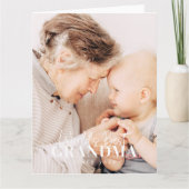 20XX最高の年から世界のおばあちゃんシンプルがシック写真 サンキューカード (正面)