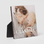 20XX最高の年から世界のおばあちゃんシンプルがシック写真 フォトプラーク (正面)