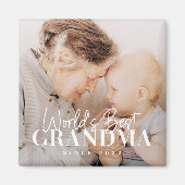 20XX最高の年から世界のおばあちゃんシンプルがシック写真 マグネット (正面)