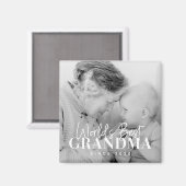 20XX最高の年から世界のおばあちゃんシンプルがシック写真 マグネット (正面/裏面)