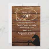 20XX木、ロデオのスタイルの卒業の発表 案内状 (正面)