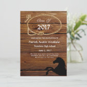 20XX木、ロデオのスタイルの卒業の発表 案内状 (スタンド正面)