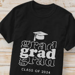 20XX白黒の卒業の卒業クラスモダン。 Tシャツ<br><div class="desc">本シンプルデザインモダンはセリフタイポグラフィからなる。</div>