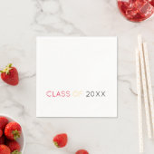 20XX級お祝い学校カラーズおもしろい スタンダードカクテルナプキン (インサイチュ)
