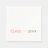 20XX級お祝い学校カラーズおもしろい スタンダードカクテルナプキン (正面)