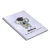 20xx級かわいいコアラ熊の卒業式キャップ ノートブック (右側)