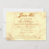 20XX級金ゴールド科 招待状 (裏面)