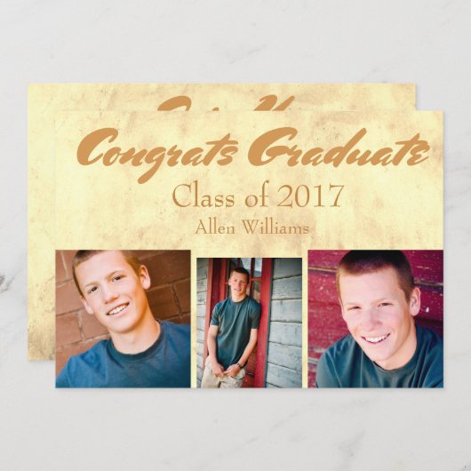 20XX級金ゴールド科 招待状 (正面/裏面)